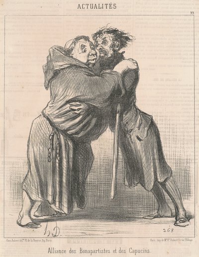 Alliance of the Bonapartists and the Capuchins by Honoré Daumier