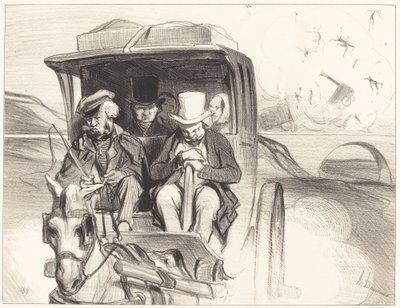 Come on... What the Devil, Coachman... by Honoré Daumier