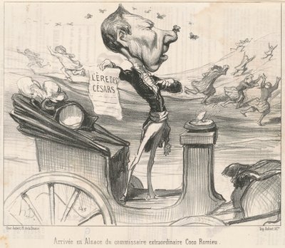 Arrival in Alsace of the commissioner ... by Honoré Daumier