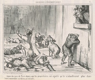 Aspect of the Streets of Paris Since ... by Honoré Daumier
