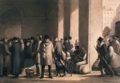 At the Gare Saint-Lazare by Honoré Daumier