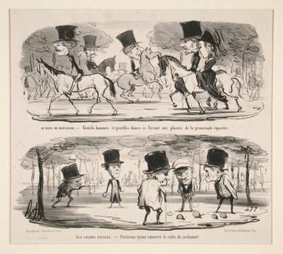 In the Bois de Boulogne by Honoré Daumier