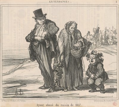 Having Abused the Grape of 1857 by Honoré Daumier