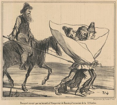 Bouquet Sent ... To the Emperor of Russia ... by Honoré Daumier