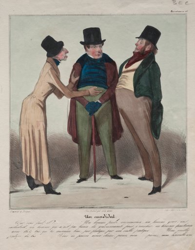 Caricaturana (Plate 48): A Candidate by Honoré Daumier