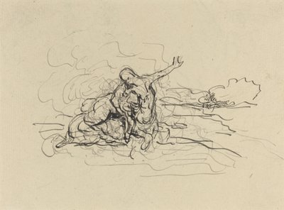 Centaur Carrying Off a Woman by Honoré Daumier