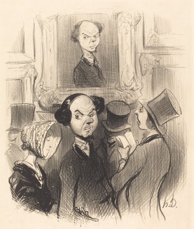 Charmed to See Himself Exposed... by Honoré Daumier