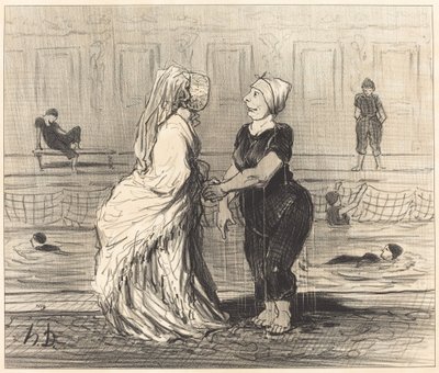 Dear Baroness, I congratulate you... by Honoré Daumier