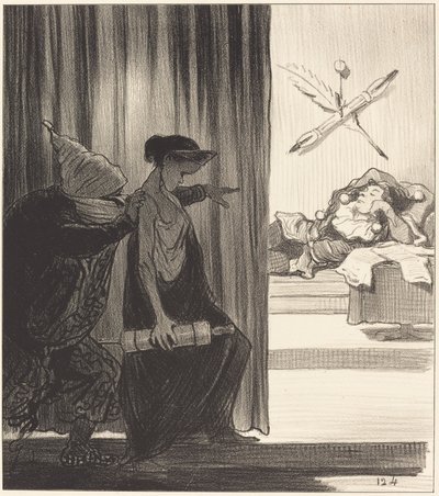 Clytemnestra Pushed by Mimi Veron... by Honoré Daumier