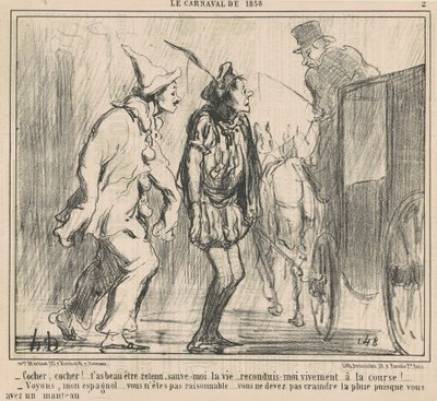 Coachman, Coachman! by Honoré Daumier