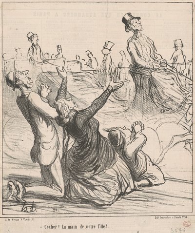Coachman! The hand of our daughter! by Honoré Daumier