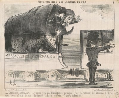 Conductor... I had taken your messengers... by Honoré Daumier
