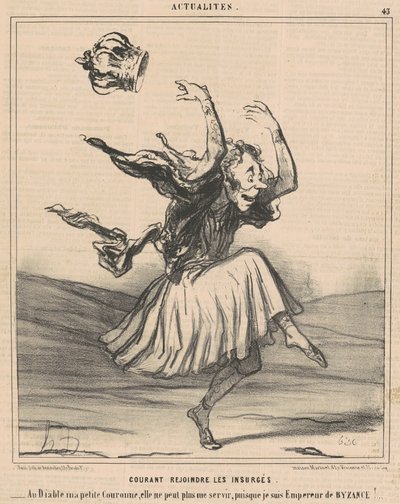 Running to Join the Insurgents by Honoré Daumier