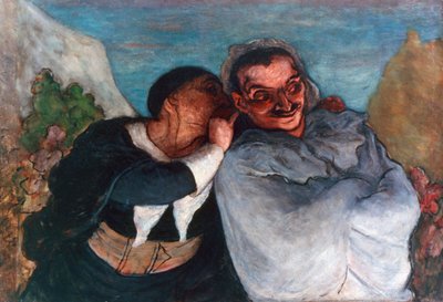 Crispin and Scapin by Honoré Daumier