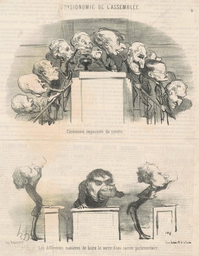 Imposing Ceremony of the Ballot by Honoré Daumier