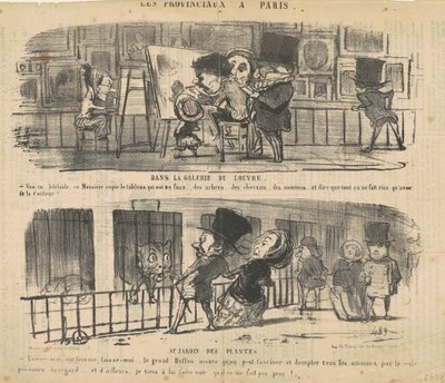 In the Gallery of the Louvre by Honoré Daumier