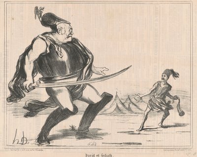 David and Goliath by Honoré Daumier