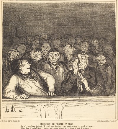 Decadence of Drama in 1866 by Honoré Daumier