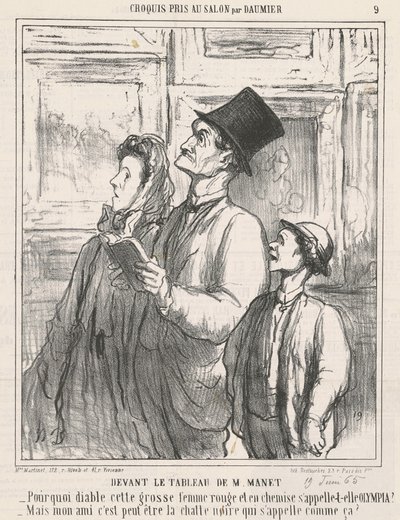 In Front of the Painting by Mr. Manet by Honoré Daumier