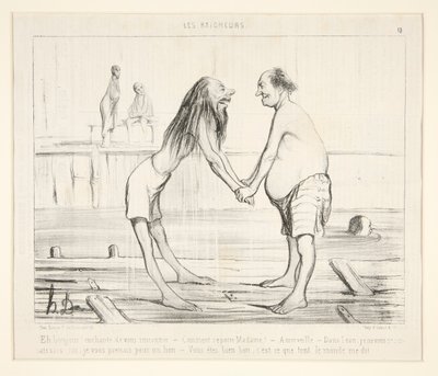 Eh Bonjour! Enchanted to Meet You by Honoré Daumier