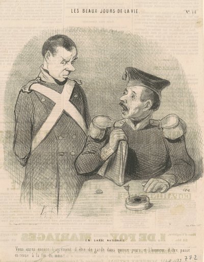 In National Guard by Honoré Daumier