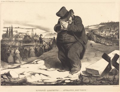 Lafayette Sunk!... Catch My Old Man! by Honoré Daumier