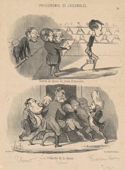 Entry into Class of Young Estancelin by Honoré Daumier