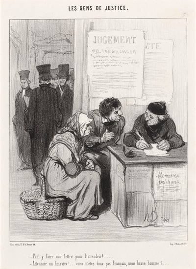 Should We Write a Letter to Soften Her? by Honoré Daumier
