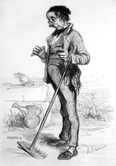 Gardening Annuitant by Honoré Daumier