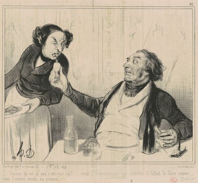 Boy, what is that?... by Honoré Daumier