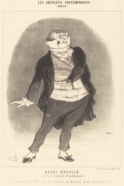 Henri Monnier (Role of Joseph Prudhomme) by Honoré Daumier