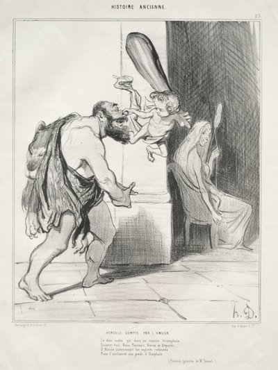 Hercules Tamed by Love by Honoré Daumier