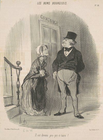 He has become a property owner! by Honoré Daumier