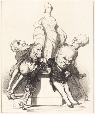 They claim they support her by Honoré Daumier