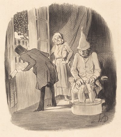 Inconvenience of Putting Your Home... by Honoré Daumier
