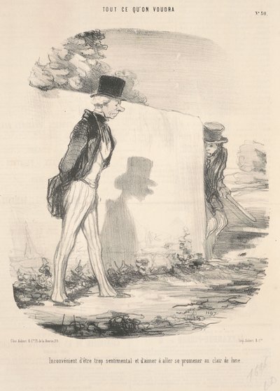 The Inconvenience of Being Too Sentimental by Honoré Daumier