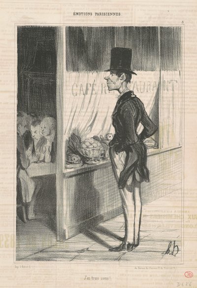 I Have Three Pennies by Honoré Daumier