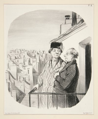 I Am Lodged a Little High by Honoré Daumier