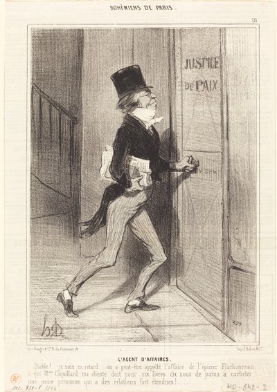 The Business Agent by Honoré Daumier