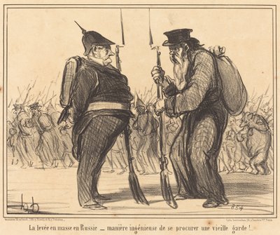 The Mass Uprising in Russia... by Honoré Daumier