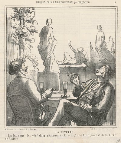 The Refreshment Stand by Honoré Daumier