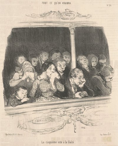 The Fifth Act at the Gaiety by Honoré Daumier