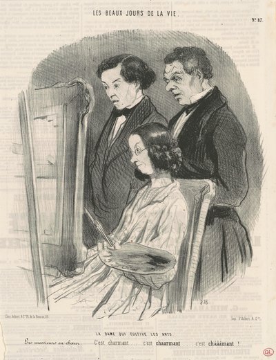 The Lady Who Cultivates the Arts by Honoré Daumier
