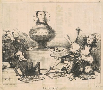 The Rout! by Honoré Daumier