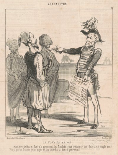 The Note or Life by Honoré Daumier