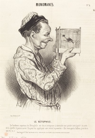 The Beast Lover by Honoré Daumier