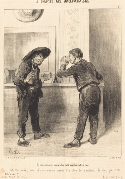 The Charcoal Burner Likes to Be... by Honoré Daumier