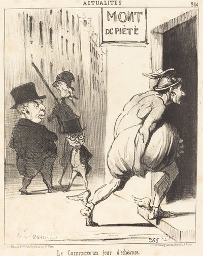 Commerce on a Due Date by Honoré Daumier
