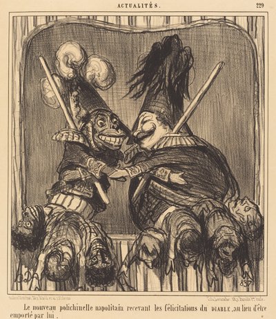 The New Neapolitan Punchinello by Honoré Daumier