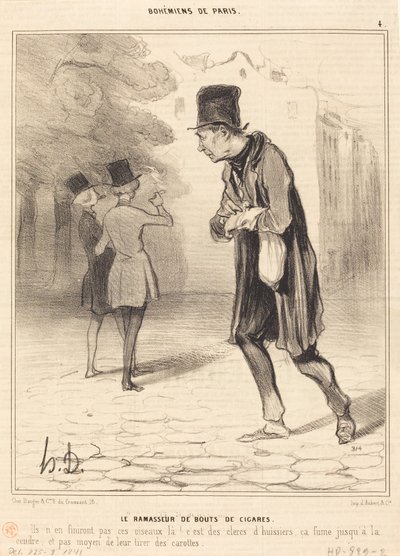 The Cigarette Butt Collector by Honoré Daumier